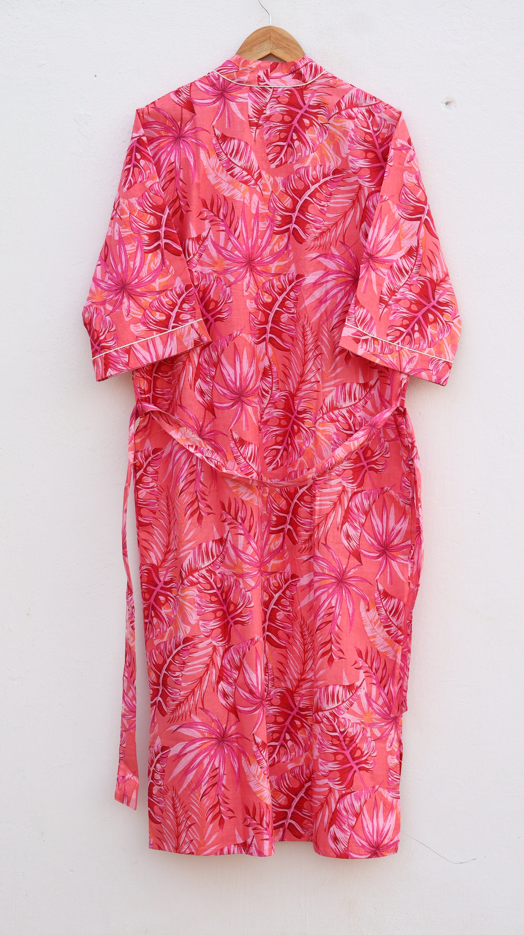 EXPRESS DELIVERY Cotton Kimono Robes Wild Leaf Print Kimono Etsy