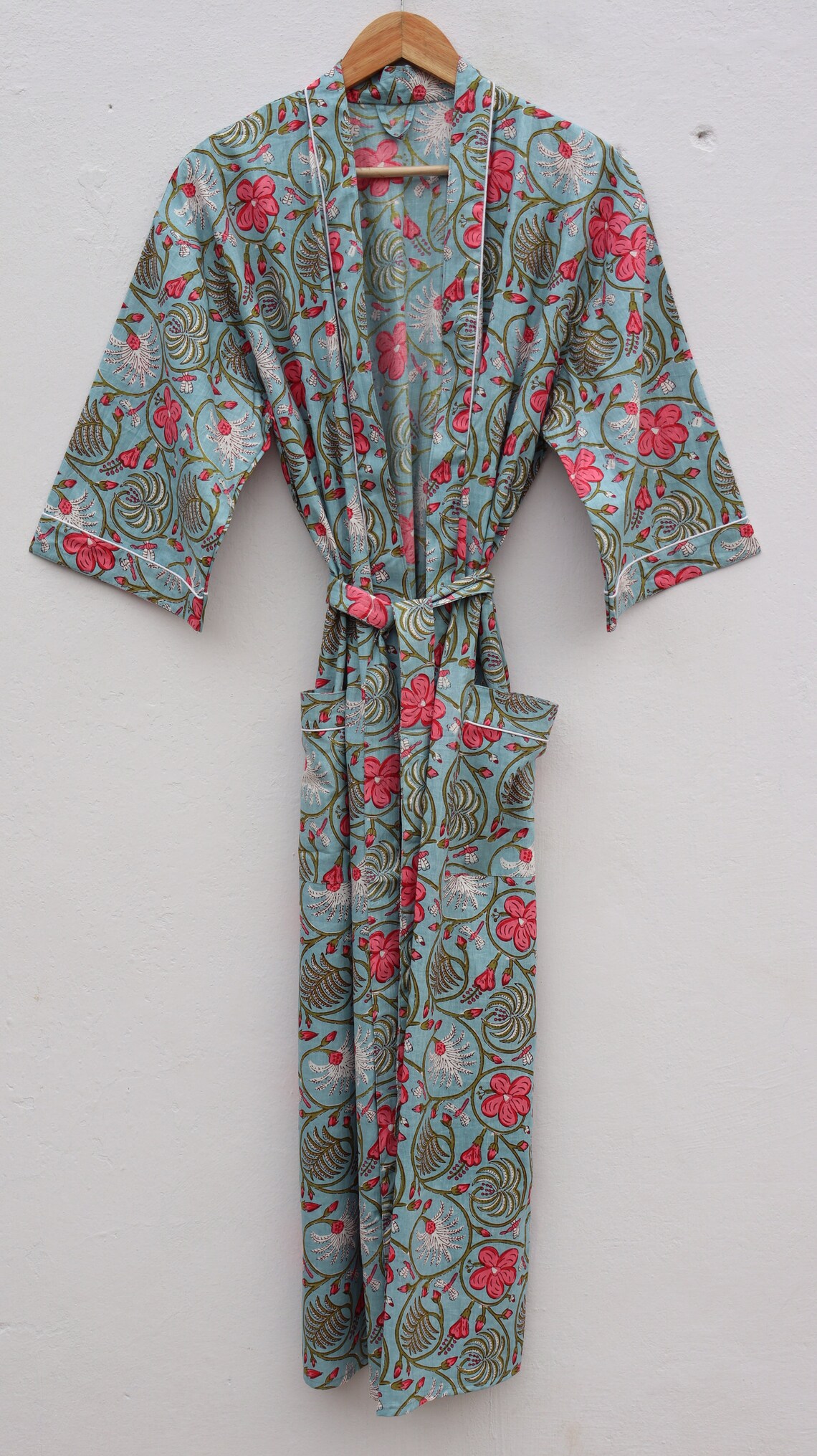 Bridesmaid Kimono Robefloral Print Robes Floral Kimono Etsy UK
