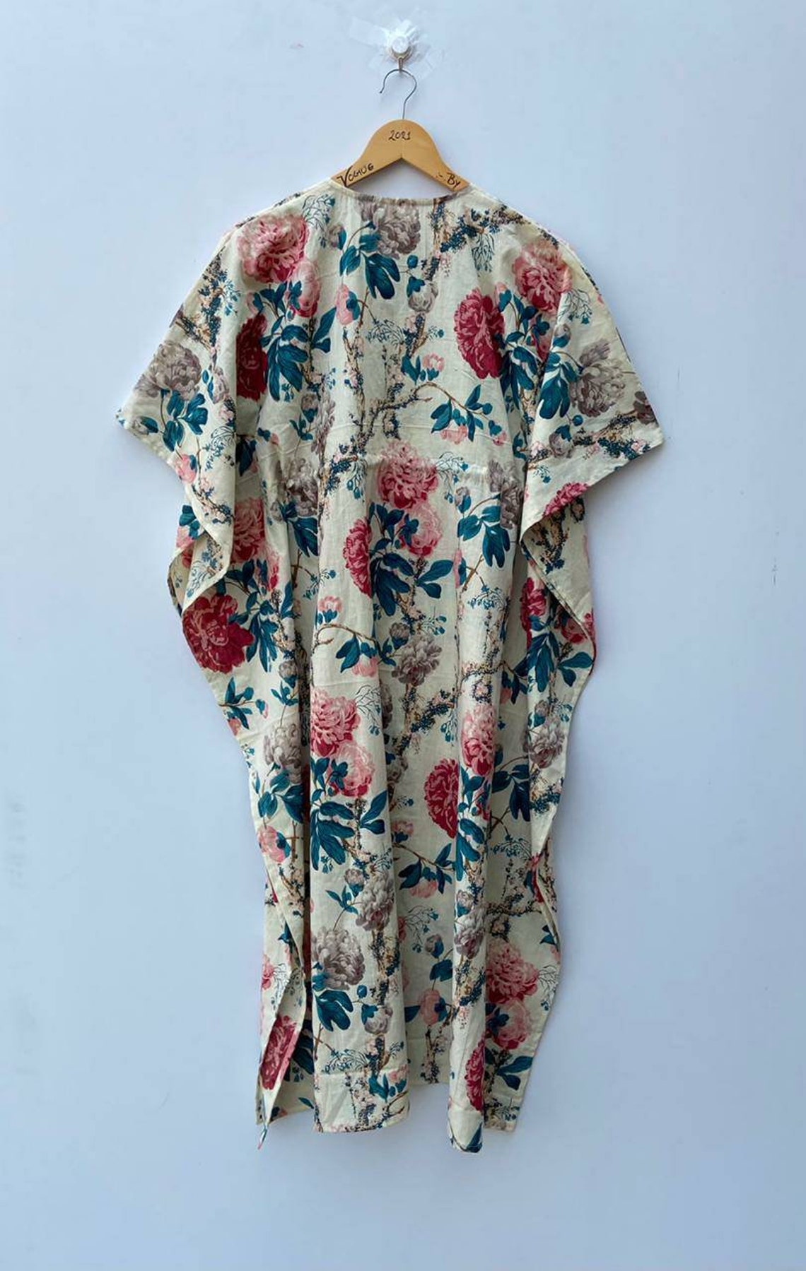 Indian floral women's kaftan cotton light weight summer Etsy