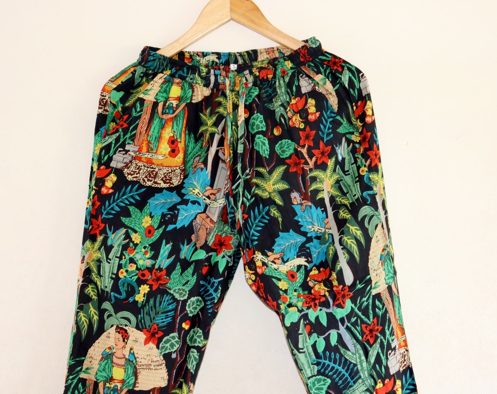 Cotton Frida Kahlo Pants/ Women Lounge Pants/ Beach Pants/ - Etsy