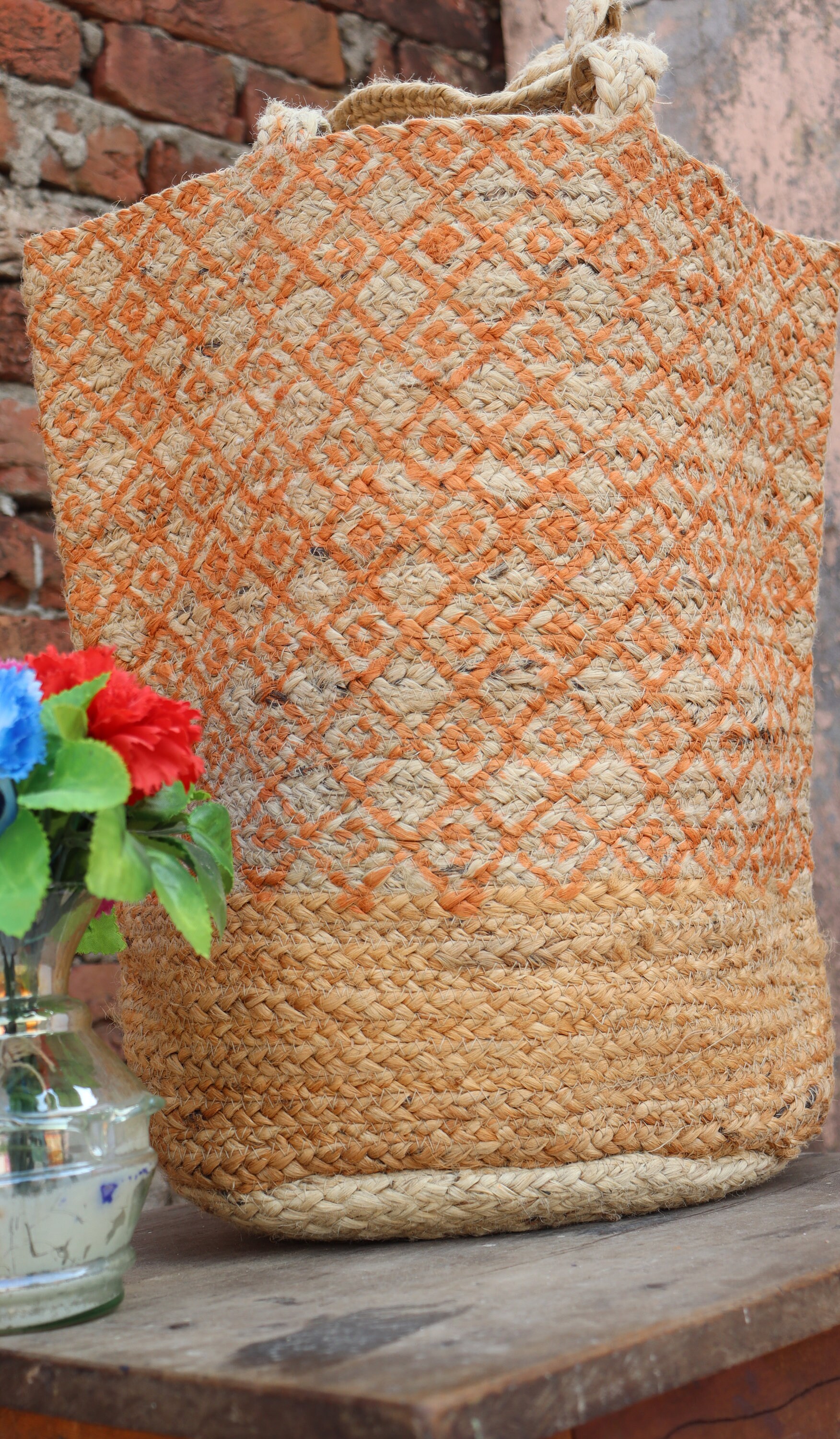 Jute Bag Ethnic Beautiful Handmade Traditional Shopping Bag Etsy