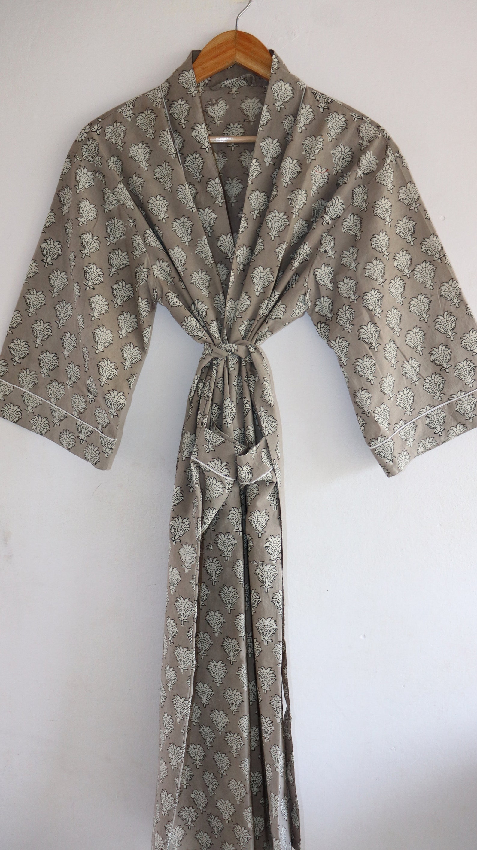 EXPRESS SHIPPINGFloral Printed Cotton kimono Femme long coton Etsy