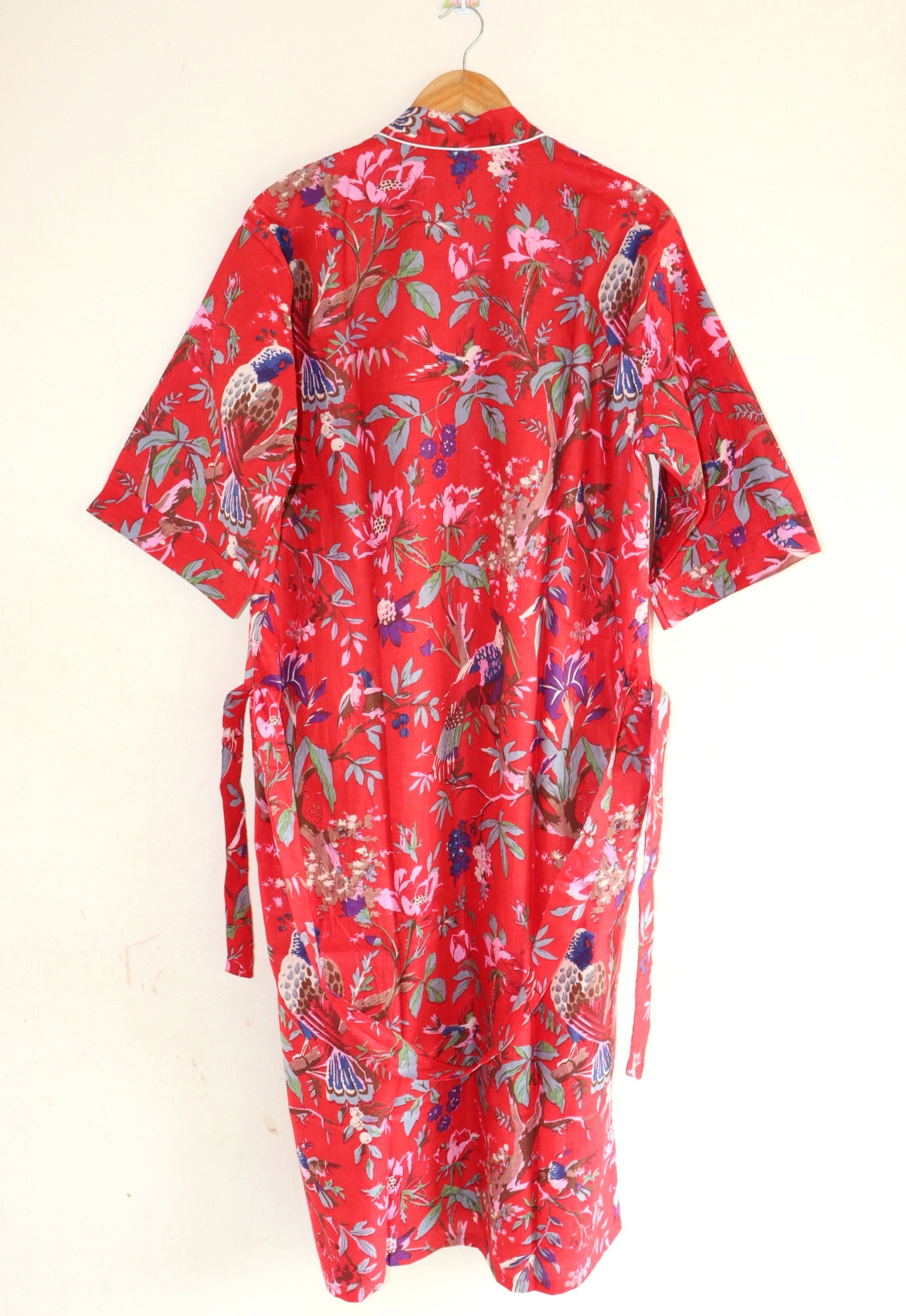 EXPRESS DELIVERY Cotton Kimono Robes Bird Print Kimono Soft Etsy