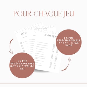 8 jeux EVJF à imprimer et à télécharger - Jeux enterrement vie de jeune fille, bachelorette en français bild 2
