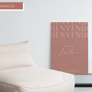 Enterrement de vie de jeune fille Signe de bienvenue Personnalisé - Moderne minimaliste - À télécharger et imprimer