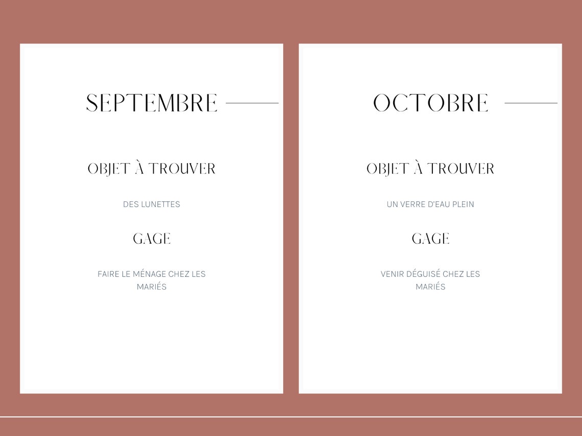 Le Jeu Des 12 Mois Mariage à Imprimer Et à (Download Now) Etsy Le Jeu Des 12 Mois Mariage à Imprimer Et à (Download Now) Etsy