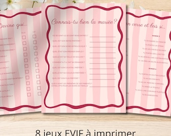 EVJF Jeux à imprimer – 8 activités | Enterrement vie de jeune fille (PDF)