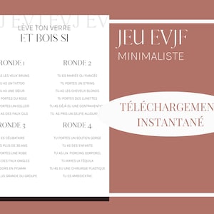 Jeu EVJF Bois Si, Jeu Bachelorette, Activité EVJF, Jeu EVJF, Drink If Français, Téléchargement Instantané