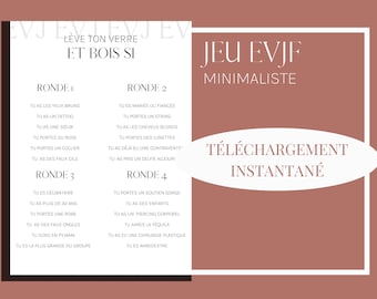 Jeu EVJF Bois Si, Jeu Bachelorette, Activité EVJF, Jeu EVJF, Drink If Français, Téléchargement Instantané