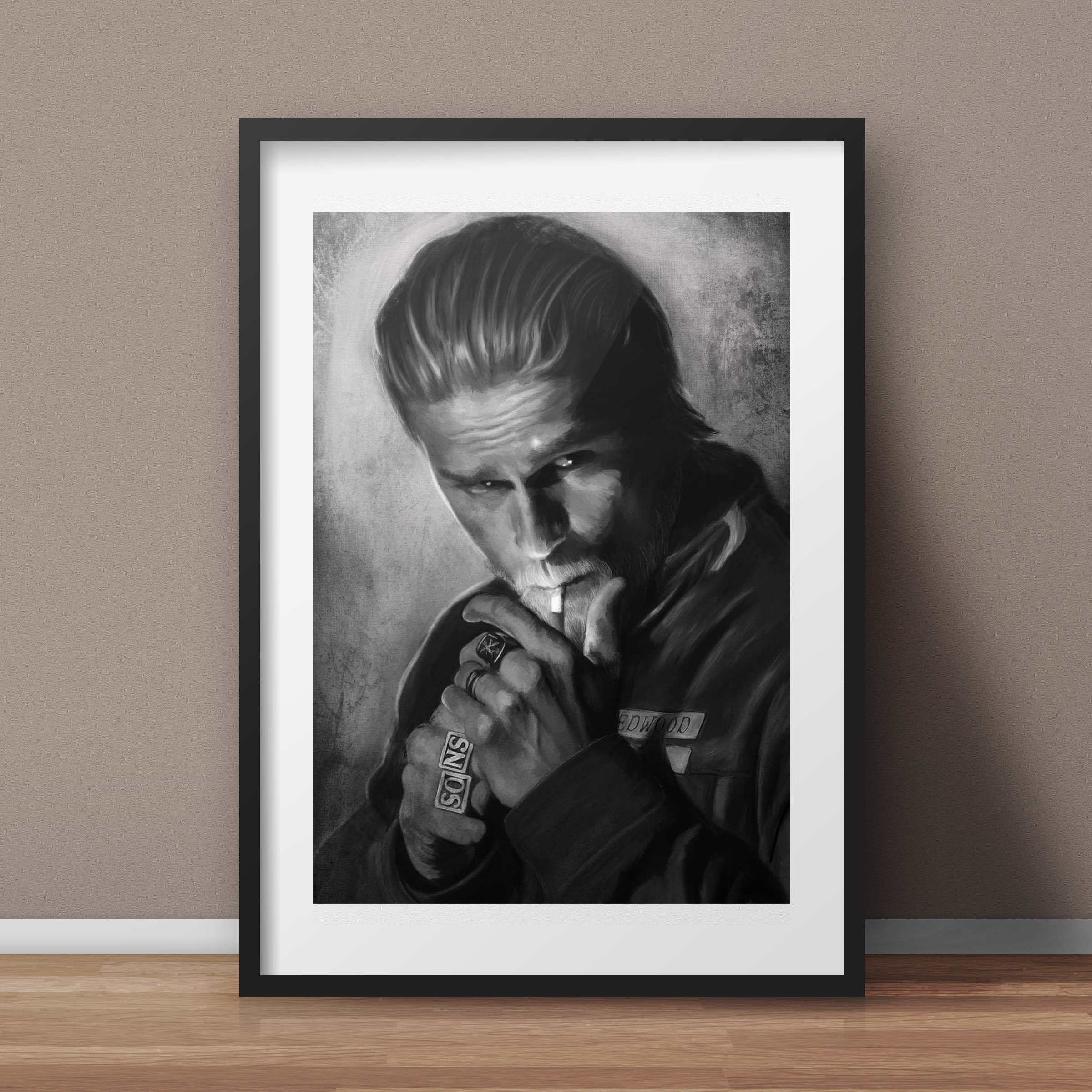 Sons Of Anarchy Jax Teller Print Charlie Hunnam Portrait Poster Motorcycle Club Biker Art Street Wall Sons Of Anarchy Jax Teller Print Charlie Hunnam Portrait Poster Motorcycle Club Biker Art Street Wall