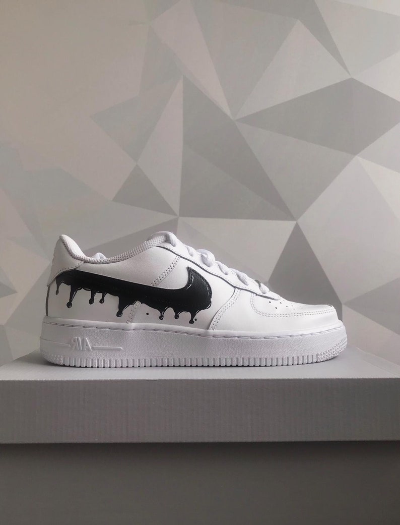 air force 1 dripping black