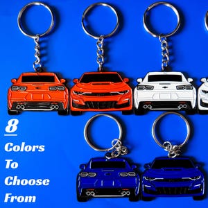 シボレーカマロSS第6世代用キーチェーン 両面2020-2024年式 キーリング 車愛好家、車好き、車好き、お父さん、彼、彼女、父親へのギフト