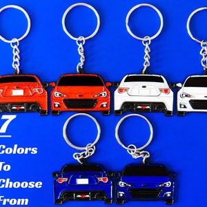 Keychain For Subaru BRZ Enamel DOUBLE-Sided JDM Keyring Jet Tag Gifts For Car Enthusiasts, Car Guys, Gearheads, Dad, Him, Her, & More