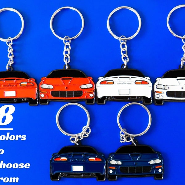 Keychain For Chevy Camaro 4th Gen DOUBLE-Sided 1998-2002 F-Body Accessories Key Ring Jet Tag, Gifts For Car Enthusiasts, Dad, Him, Her