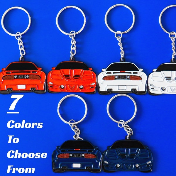 Pontiac Trans Am WS6 Keychain DOUBLE-Sided 1998-2002 Firebird Accessories Key Ring Gifts For Car Enthusiasts, Dad, Him, Her, And More