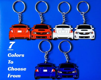 Keychain For Subaru WRX STi Enamel DOUBLE-Sided JDM Stinkeye Gifts For Car Guys & Enthusiasts