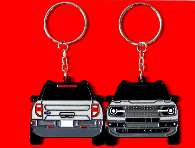 Keychain for Bronco Sport Double Sided Key Ring Gift for Car Etsy