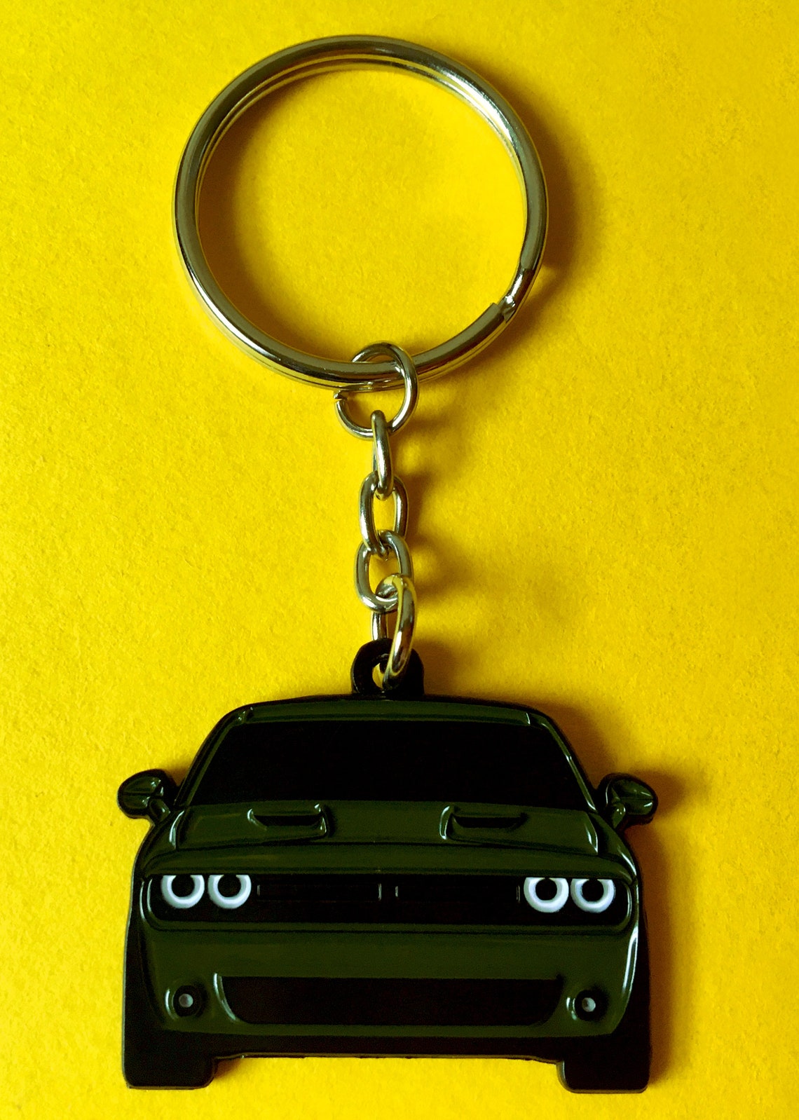 Dodge Challenger R/T Scatpack Keychain DoubleSided F8 GREEN Etsy