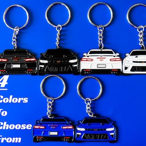 シボレーカマロ6代目用キーチェーン 両面2016-2018キーリング 車愛好家、ギアヘッド、車好き、お父さん、彼、彼女、父親へのギフト