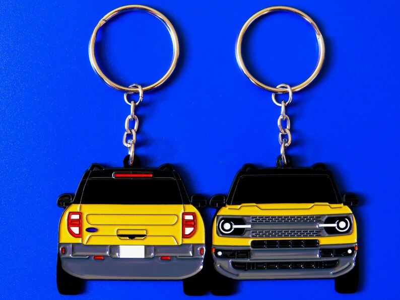 Keychain for Bronco Sport Double Sided Key Ring Gift for Car Etsy