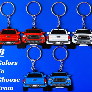 Schlüsselanhänger für Tacoma 3rd Gen DOUBLE-Sided 2016-2022 Schlüsselanhänger Geschenk für Auto-Enthusiasten, Auto Jungs, Getriebe, Off-Road-Liebhaber, 4x4, Jet Tag 4BT