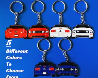 Keychain For Mustang 5th Gen DOUBLE-Sided 2005-2009 Key Ring Gifts For Car Guys & Enthusiasts