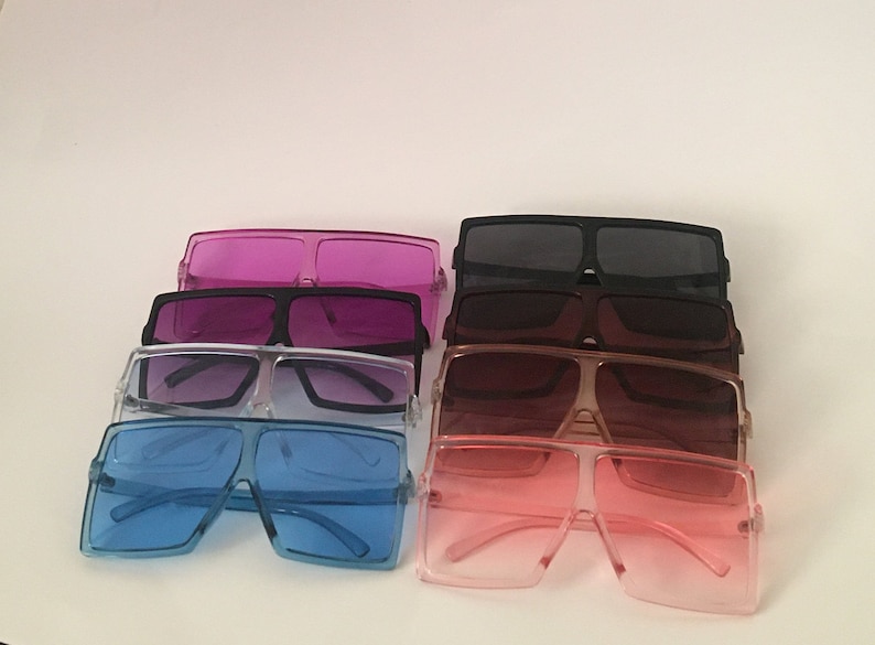 Oversized Jelly Flat Top Sunglasses