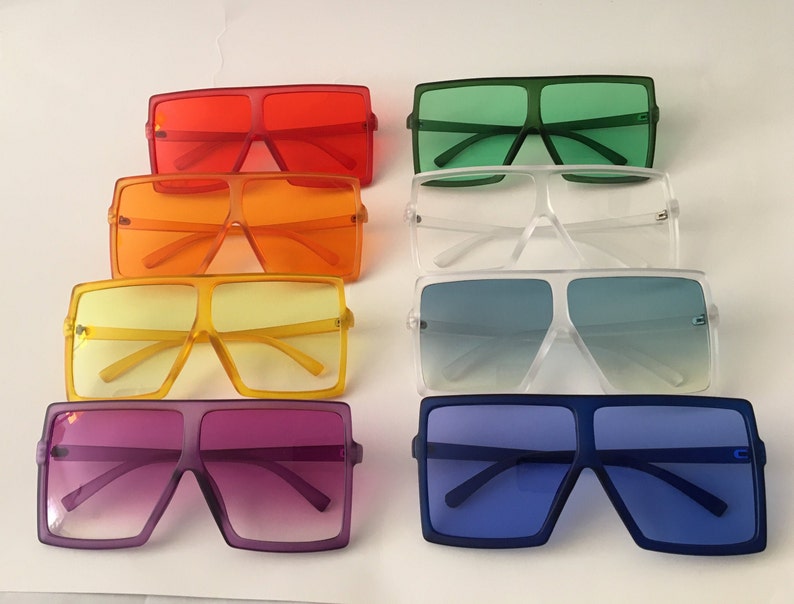 Oversized Jelly Flat Top Sunglasses