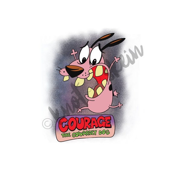 Courage The Cowardly Dog DIGITAL DOWNLOAD PNG file sublimation graphic