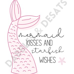 Set of 3 Mermaid Printables Wall Art WHITE BACKGROUNDS - Etsy