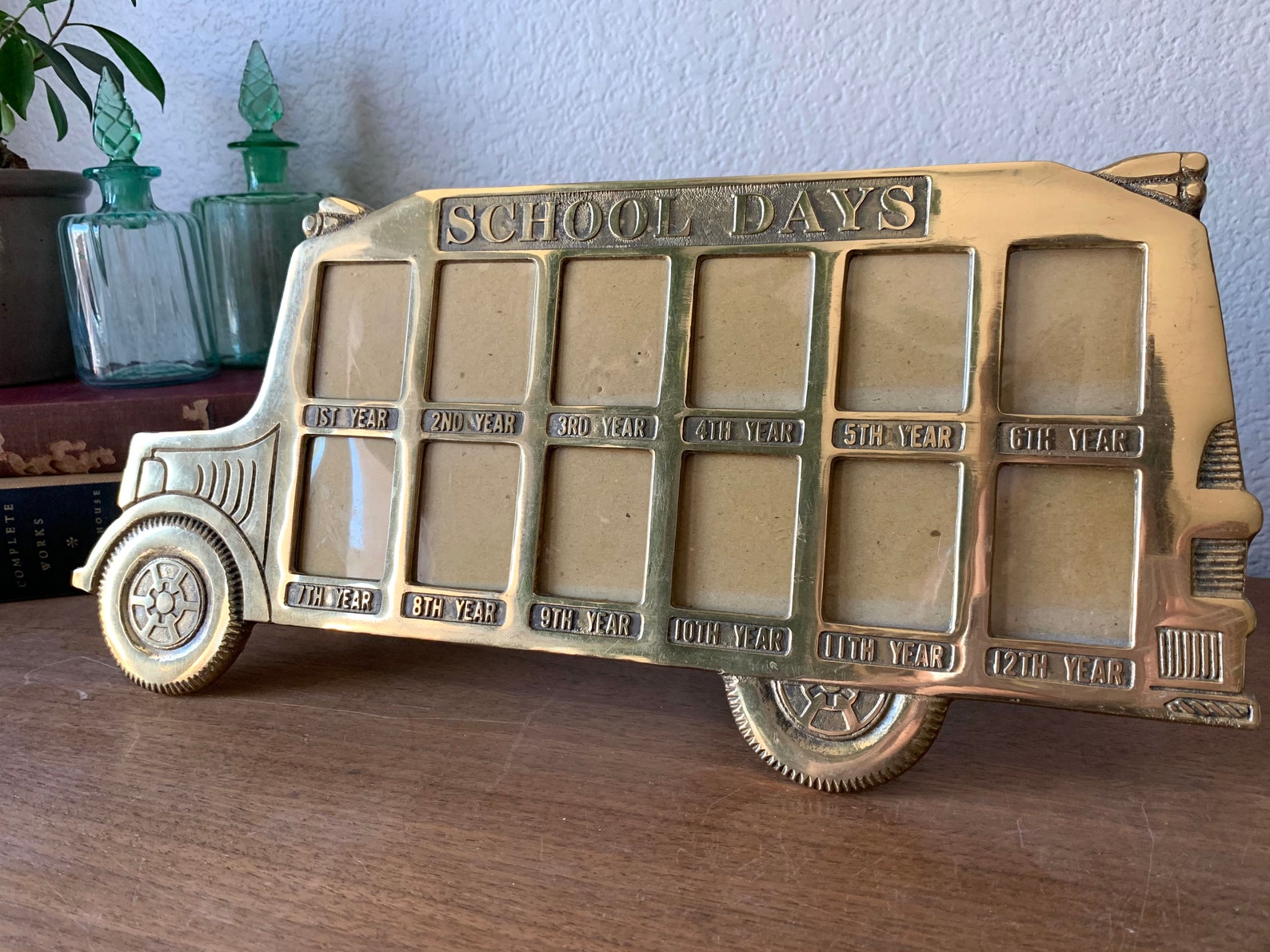 Vintage Brass School Bus School Year Picture Frame Marco de Etsy