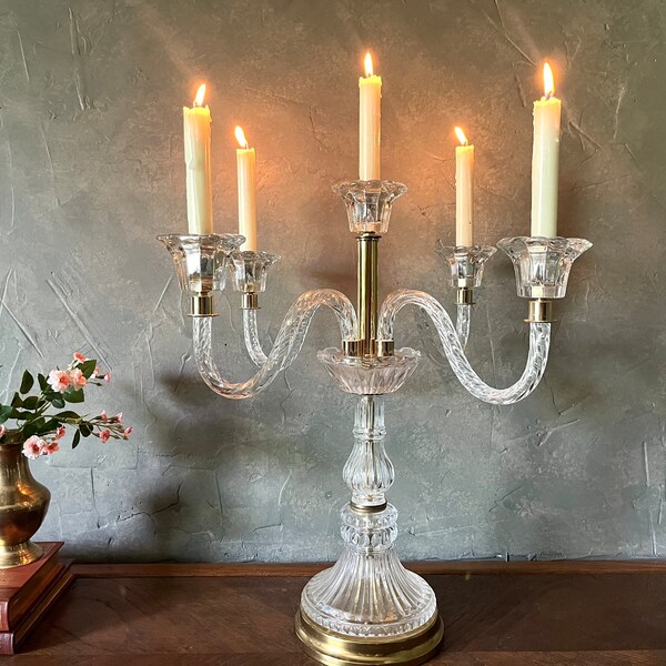 Glass Candelabra Etsy