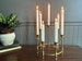 Vintage Brass Mid Century 7 Arm Circular Candelabra - Brass Decor - Candelabras - 