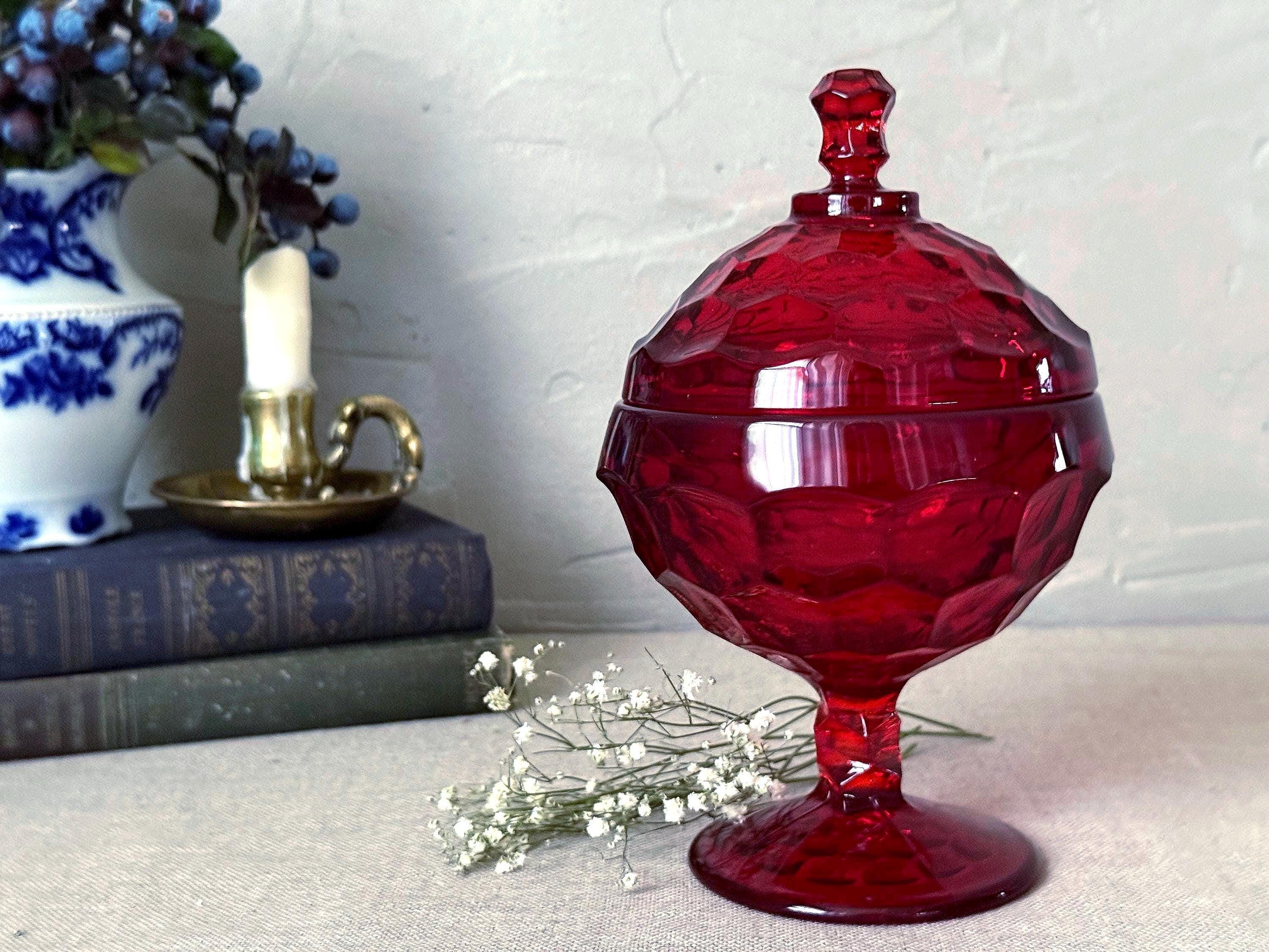 Fenton Candy Bowl With Lid - Etsy