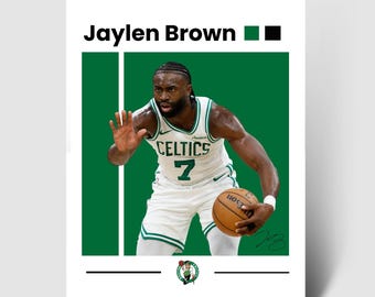 Jaylen Brown Poster | Basketball | Sports | Poster | Celtic's | Jaylen Brown