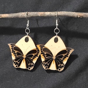 WOOD EARRINGS SVG Butterfly Earring Svg Earrings Svg Files - Etsy