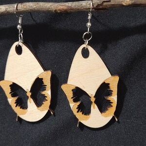 WOOD EARRINGS SVG Butterfly Earring Svg Earrings Svg Files - Etsy