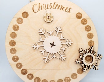 MECHANISCHER WEIHNACHTS COUNTDOWN svg, pdf, Sofort Download, Weihnachtskalender, Adventskalender, Wandhänger