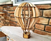 HOT AIR BALLOON, Laser Cut Lantern, Glowforge Ready, svg / pdf / dxf / eps