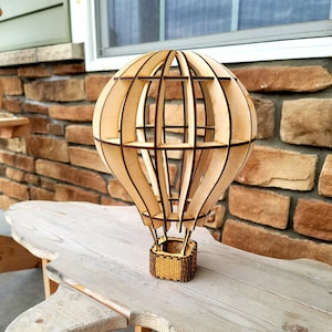 BALÃO DE AR QUENTE, lanterna cortada a laser, pronto para Glowforge, svg / pdf / dxf / eps