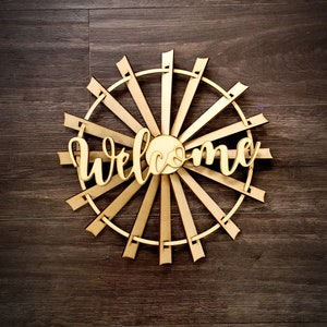BOERDERIJ WINDMOLEN WELCOM Teken, wand decor, svg, pdf, dxf, eps