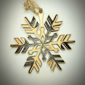 LAYERED SNOWFLAKE ORNAMENT. Svg, Pdf, Dxf, Laser Cut, Instant Download