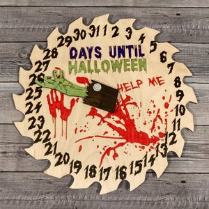 HALLOWEEN COUNTDOWN CLOCK, Wall Hanger, Laser Cut svg design, Glowforge Ready