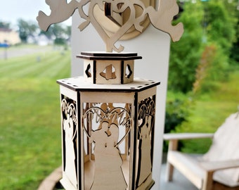 WEDDING LANTERN SVG - Occasion Lantern - Lantern Svg File - Cute Couple Gifts - Svg For Lanterns - Laser Cut Lantern - Instant Download Svg