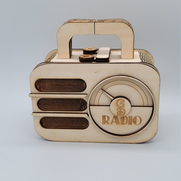 RETRO RADIO CLUTCH, Gift Box, svg, pdf, Instant Download, Laser Ready