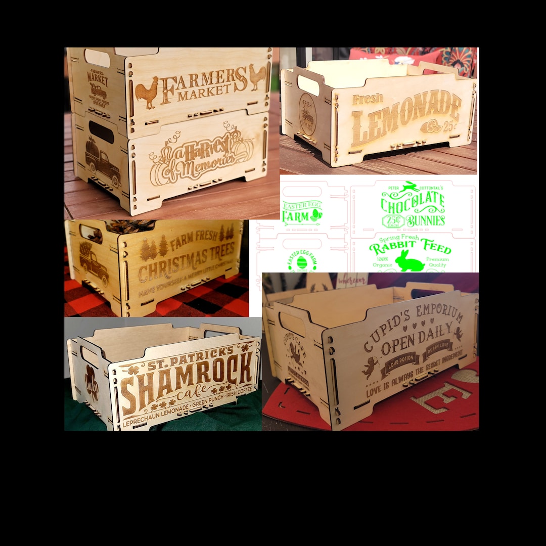 STACKABLE FARMHOUSE BUNDLE Containers Svg, Pdf, Dxf 24 Designs! - Etsy