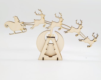 Rocking Santa Design, glowforge laser cut ready