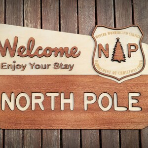 NORTH POLE NATIONAL Parks Sign Design, Instant Download, Laser Cutting Ready