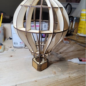 HOT AIR BALLOON, Laser Cut Lantern, Glowforge Ready, svg / pdf / dxf / eps image 2