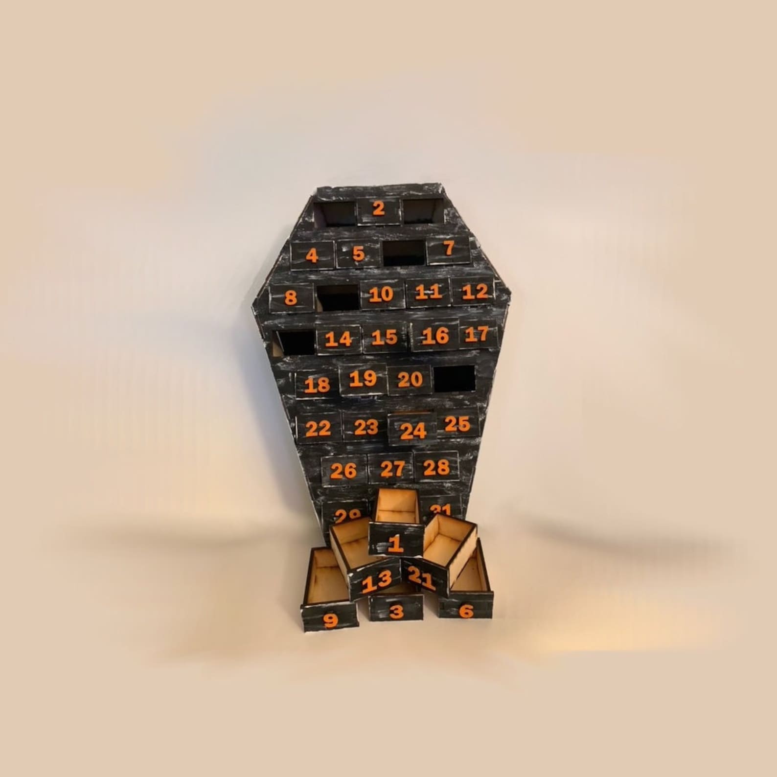 COFFIN HALLOWEEN ADVENT Calendar Read Instant Etsy